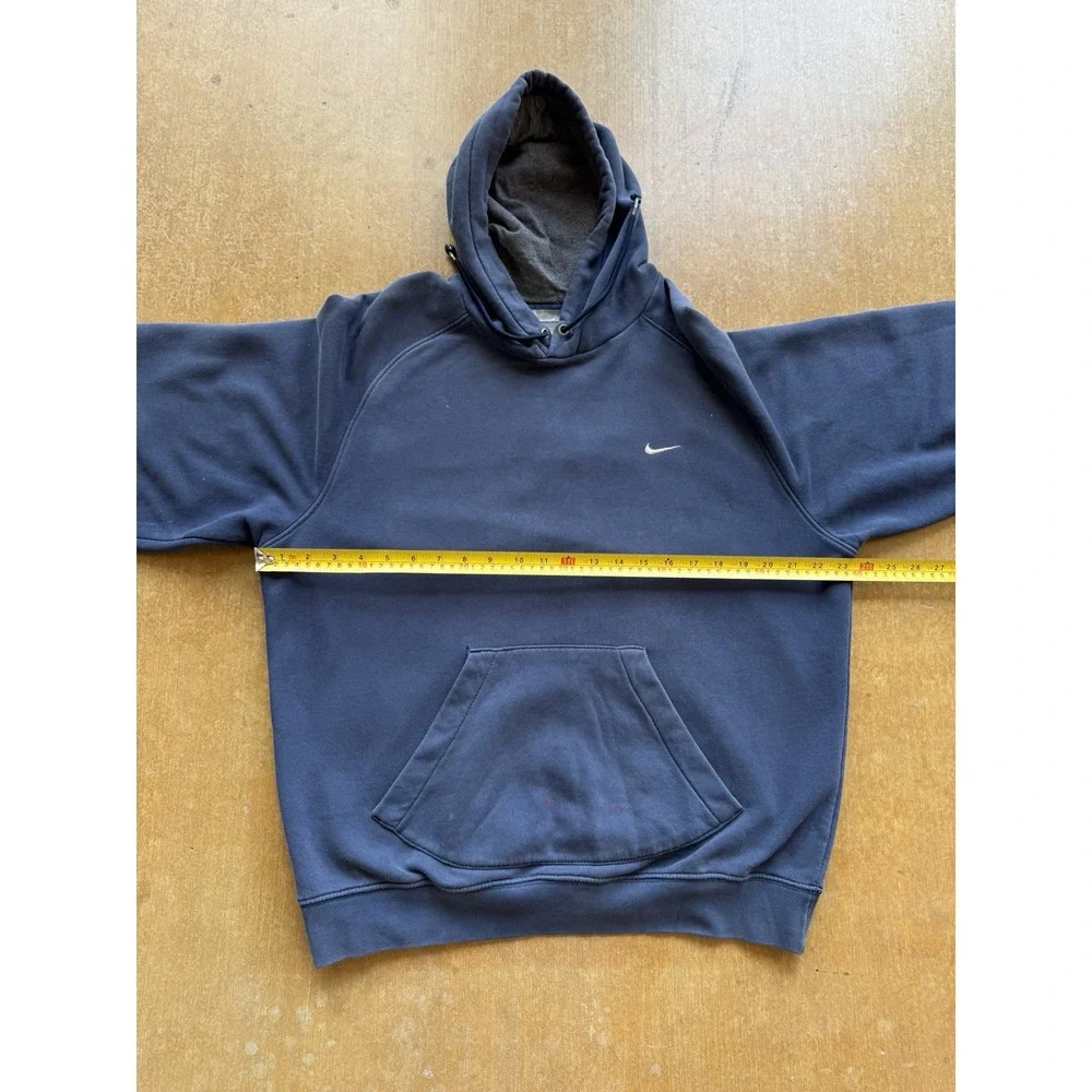 VTG Nike Silver Tag Skater Distressed Navy Blue Hoodie Jacket Y2K (L) Surfer